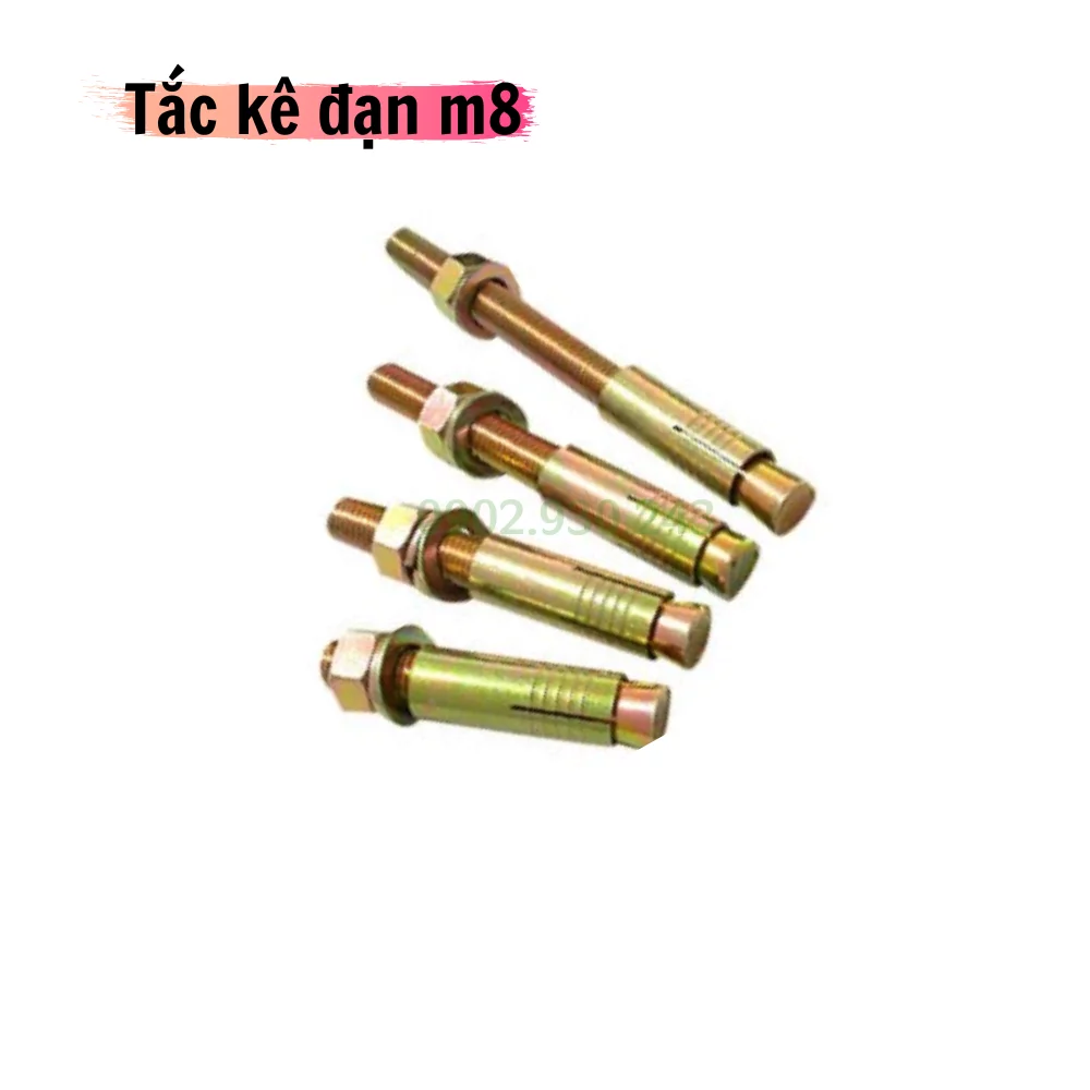 tắc kê nở sắt 8 ly xi mạ vàng