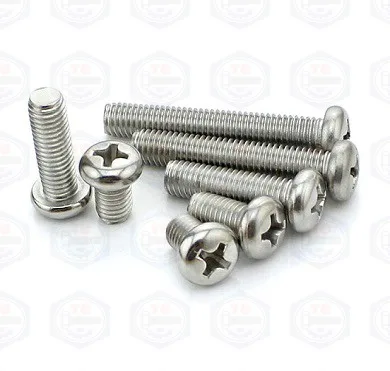 Ốc đầu tròn M4 inox 201