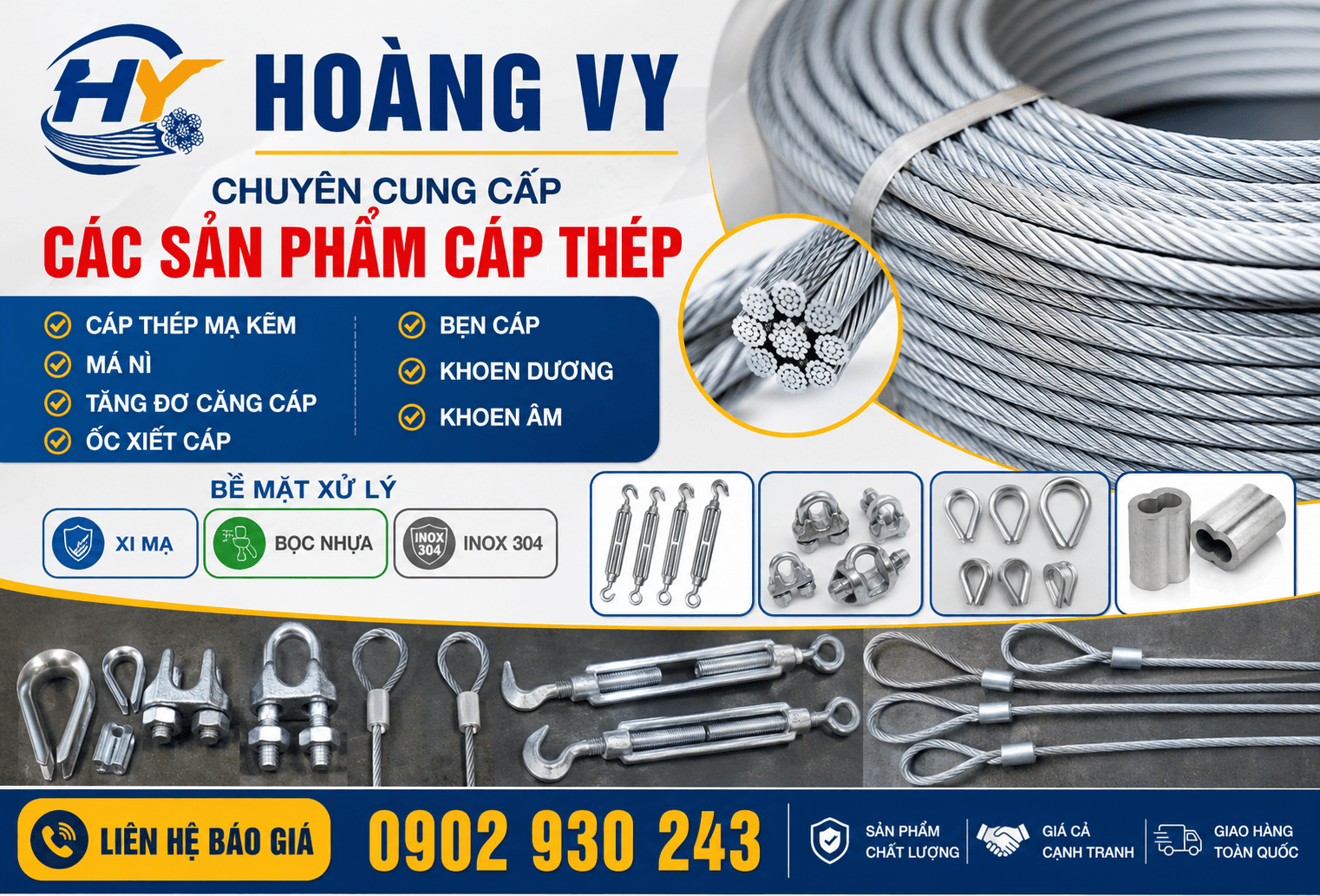 dây cáp thép và phụ kiện