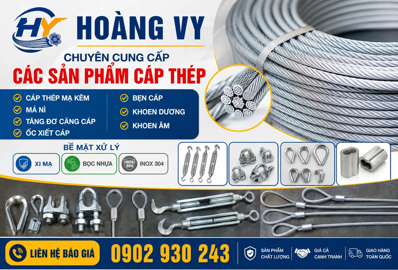 dây cáp thép và phụ kiện